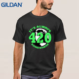 shirts New Style tee shirt Hip-Tope Retro black 420 Weed Pot Mary Jane Joint Bong Blunt Short Sleeves mens t-shirt