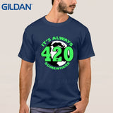 shirts New Style tee shirt Hip-Tope Retro black 420 Weed Pot Mary Jane Joint Bong Blunt Short Sleeves mens t-shirt
