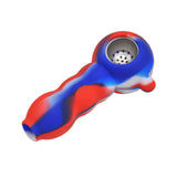 New Arrival Silicone Tobacco Pipes Silicone Smoking Pipes VS Glass Water Pipes Glass Herb Smoking Pipe