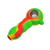 New Arrival Silicone Tobacco Pipes Silicone Smoking Pipes VS Glass Water Pipes Glass Herb Smoking Pipe