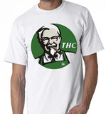 THC KFC Sanders Pot Joint Bong Weed Graphic Shirt T Shirt The New "Short Sleeve T-Shirt Funny Print " Game Shirt Top Tee