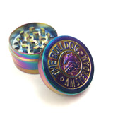 Metal Zinc Alloy 40mm Tobacco Grinder Rainbow color Beautiful Herb Herbal Spice Crusher Smoking Pipe Accessories Grinder