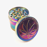 Metal Zinc Alloy 40mm Tobacco Grinder Rainbow color Beautiful Herb Herbal Spice Crusher Smoking Pipe Accessories Grinder