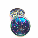 Metal Zinc Alloy 40mm Tobacco Grinder Rainbow color Beautiful Herb Herbal Spice Crusher Smoking Pipe Accessories Grinder