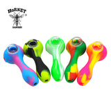 New Pattern Creative Design Tobacco Silicone Smoking Pipes VS Glass Bowl