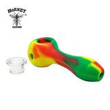 New Pattern Creative Design Tobacco Silicone Smoking Pipes VS Glass Bowl