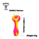 New Pattern Creative Design Tobacco Silicone Smoking Pipes VS Glass Bowl