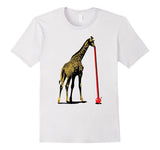 OKOUFEN Hot New Fashion T Shirts Ripple Junction Giraffe With A Bong Printed T-Shirt Men'S Short Sleeve O-Neck T-Shirts Su