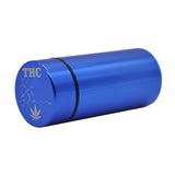 Stash Jar-Airtight Smell Proof Aluminum Herb Container Herb Grinder Smoking Pipe Pill Box,Send Cigar Holder+Glass Tips For Free