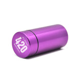 Stash Jar-Airtight Smell Proof Aluminum Herb Container Herb Grinder Smoking Pipe Pill Box,Send Cigar Holder+Glass Tips For Free