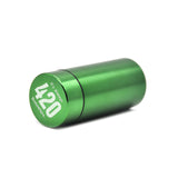 Stash Jar-Airtight Smell Proof Aluminum Herb Container Herb Grinder Smoking Pipe Pill Box,Send Cigar Holder+Glass Tips For Free