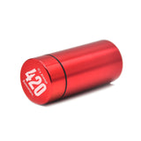 Stash Jar-Airtight Smell Proof Aluminum Herb Container Herb Grinder Smoking Pipe Pill Box,Send Cigar Holder+Glass Tips For Free