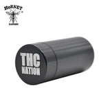 Stash Jar-Airtight Smell Proof Aluminum Herb Container Herb Grinder Smoking Pipe Pill Box,Send Cigar Holder+Glass Tips For Free