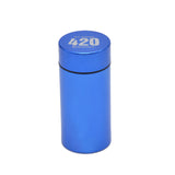 Stash Jar-Airtight Smell Proof Aluminum Herb Container Herb Grinder Smoking Pipe Pill Box,Send Cigar Holder+Glass Tips For Free
