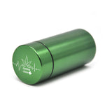 Stash Jar-Airtight Smell Proof Aluminum Herb Container Herb Grinder Smoking Pipe Pill Box,Send Cigar Holder+Glass Tips For Free