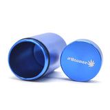 Stash Jar-Airtight Smell Proof Aluminum Herb Container Herb Grinder Smoking Pipe Pill Box,Send Cigar Holder+Glass Tips For Free