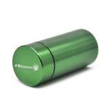 Stash Jar-Airtight Smell Proof Aluminum Herb Container Herb Grinder Smoking Pipe Pill Box,Send Cigar Holder+Glass Tips For Free