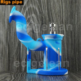 Post 1pc*Silicone Rigs pipe Silicone Hookah Bongs silicone oil dab rig smoking filter accessories with Domeless titanium nails