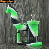 Post 1pc*Silicone Rigs pipe Silicone Hookah Bongs silicone oil dab rig smoking filter accessories with Domeless titanium nails