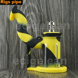 Post 1pc*Silicone Rigs pipe Silicone Hookah Bongs silicone oil dab rig smoking filter accessories with Domeless titanium nails