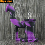 Post 1pc*Silicone Rigs pipe Silicone Hookah Bongs silicone oil dab rig smoking filter accessories with Domeless titanium nails