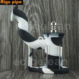Post 1pc*Silicone Rigs pipe Silicone Hookah Bongs silicone oil dab rig smoking filter accessories with Domeless titanium nails