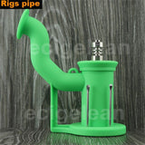 Post 1pc*Silicone Rigs pipe Silicone Hookah Bongs silicone oil dab rig smoking filter accessories with Domeless titanium nails