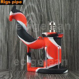 Post 1pc*Silicone Rigs pipe Silicone Hookah Bongs silicone oil dab rig smoking filter accessories with Domeless titanium nails