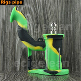 Post 1pc*Silicone Rigs pipe Silicone Hookah Bongs silicone oil dab rig smoking filter accessories with Domeless titanium nails