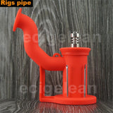 Post 1pc*Silicone Rigs pipe Silicone Hookah Bongs silicone oil dab rig smoking filter accessories with Domeless titanium nails