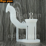 Post 1pc*Silicone Rigs pipe Silicone Hookah Bongs silicone oil dab rig smoking filter accessories with Domeless titanium nails