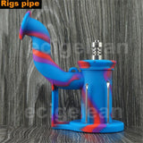 Post 1pc*Silicone Rigs pipe Silicone Hookah Bongs silicone oil dab rig smoking filter accessories with Domeless titanium nails