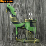 Post 1pc*Silicone Rigs pipe Silicone Hookah Bongs silicone oil dab rig smoking filter accessories with Domeless titanium nails