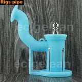 Post 1pc*Silicone Rigs pipe Silicone Hookah Bongs silicone oil dab rig smoking filter accessories with Domeless titanium nails