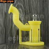Post 1pc*Silicone Rigs pipe Silicone Hookah Bongs silicone oil dab rig smoking filter accessories with Domeless titanium nails