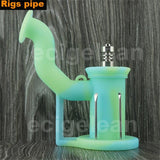Post 1pc*Silicone Rigs pipe Silicone Hookah Bongs silicone oil dab rig smoking filter accessories with Domeless titanium nails